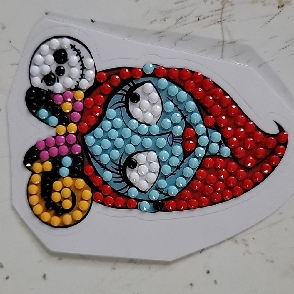Jack and Sally unique diamond art sticker
